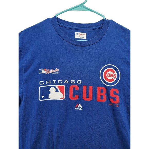 Chicago Cubs Shirt Men's Short Sleeve Crew Neck MLB Blue Size Medium - Picture 3 of 4